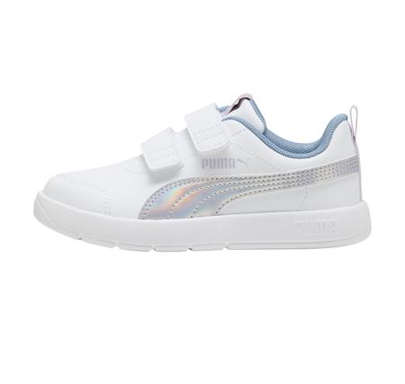 Puma Courtflexv3 Space Belle V Ps Çocuk Spor Ayakkabı Beyaz