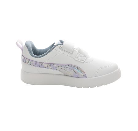 Puma Courtflexv3 Space Belle V Ps Çocuk Spor Ayakkabı Beyaz