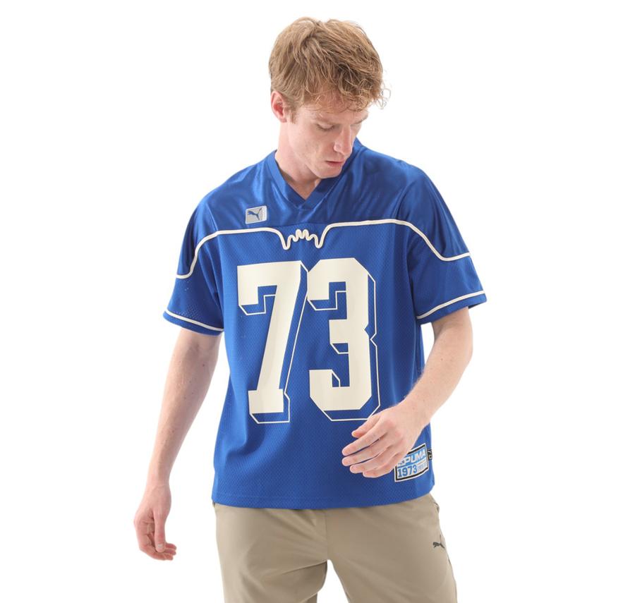 Puma Dress Code Football Jersey Erkek T-Shirt Mavi Puma Dress Code Football Jersey Erkek T-Shirt Mavi