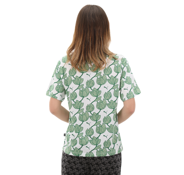 Puma Ess+ Blossom Aop Tee Kadın T-Shirt Yeşil Puma Ess+ Blossom Aop Tee Kadın T-Shirt Yeşil
