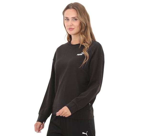 Puma Ess Elevated Crew Kadın Sweatshirt Siyah Puma Ess Elevated Crew Kadın Sweatshirt Siyah