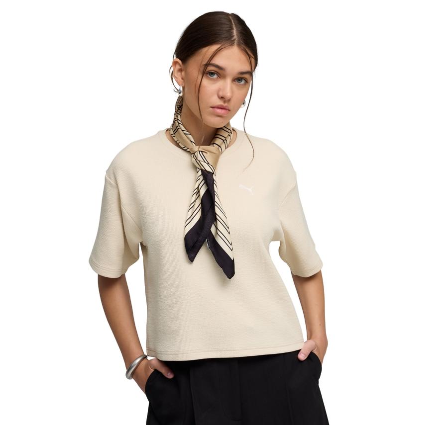 Puma Ess Elevated Tee Kadın T-Shirt Puma Ess Elevated Tee Kadın T-Shirt