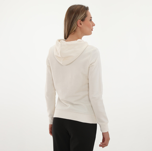 Puma Ess+ Embroidery Hoodie Kadın Sweatshirt Beyaz 2