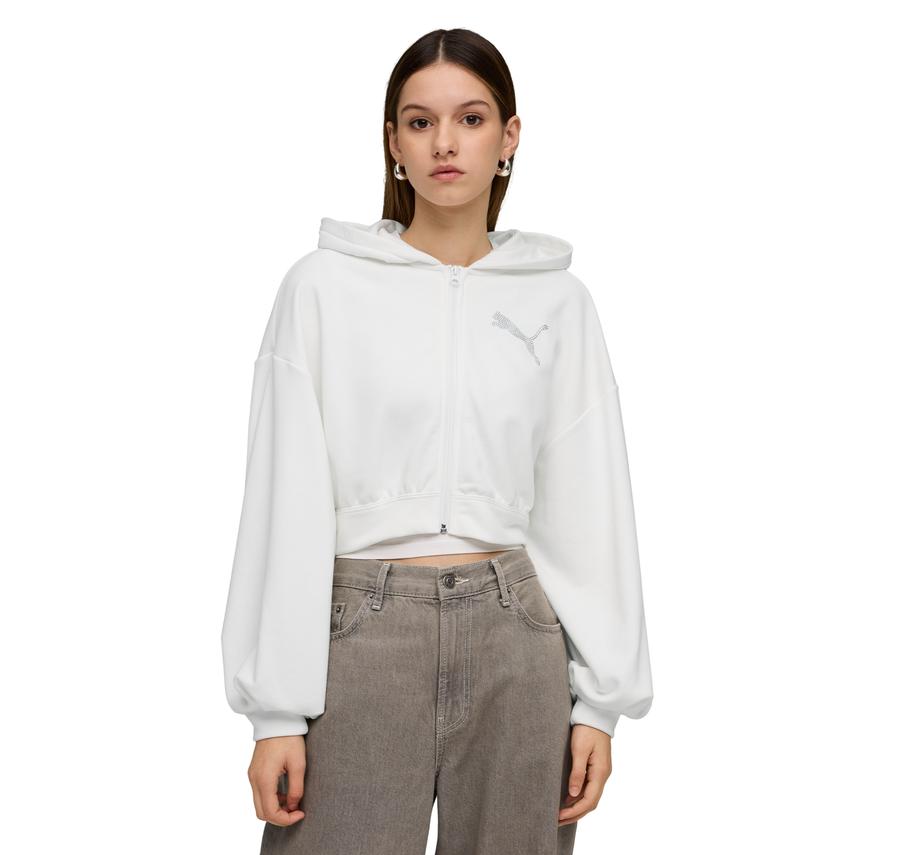 Puma Ess Graphıc Bedazzled Hoodie Kadın Ceket Puma Ess Graphıc Bedazzled Hoodie Kadın Ceket