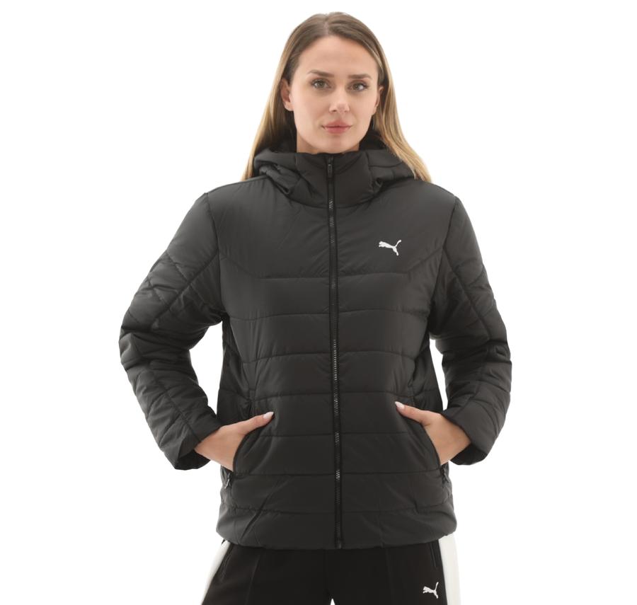 Puma Ess Hooded Padded Jacket Kadın Mont Siyah Puma Ess Hooded Padded Jacket Kadın Mont Siyah