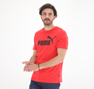 Puma Ess Logo Tee High Risk Erkek T-Shirt Kırmızı 2