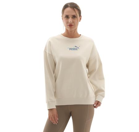 Puma Ess Nature 2.0  Crew Kadın Sweatshirt Bej