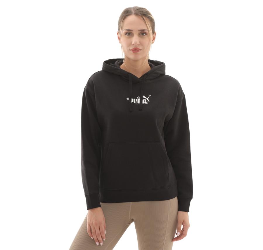Puma Ess Nature 2.0 Hoodie Kadın Sweatshirt Siyah Puma Ess Nature 2.0 Hoodie Kadın Sweatshirt Siyah