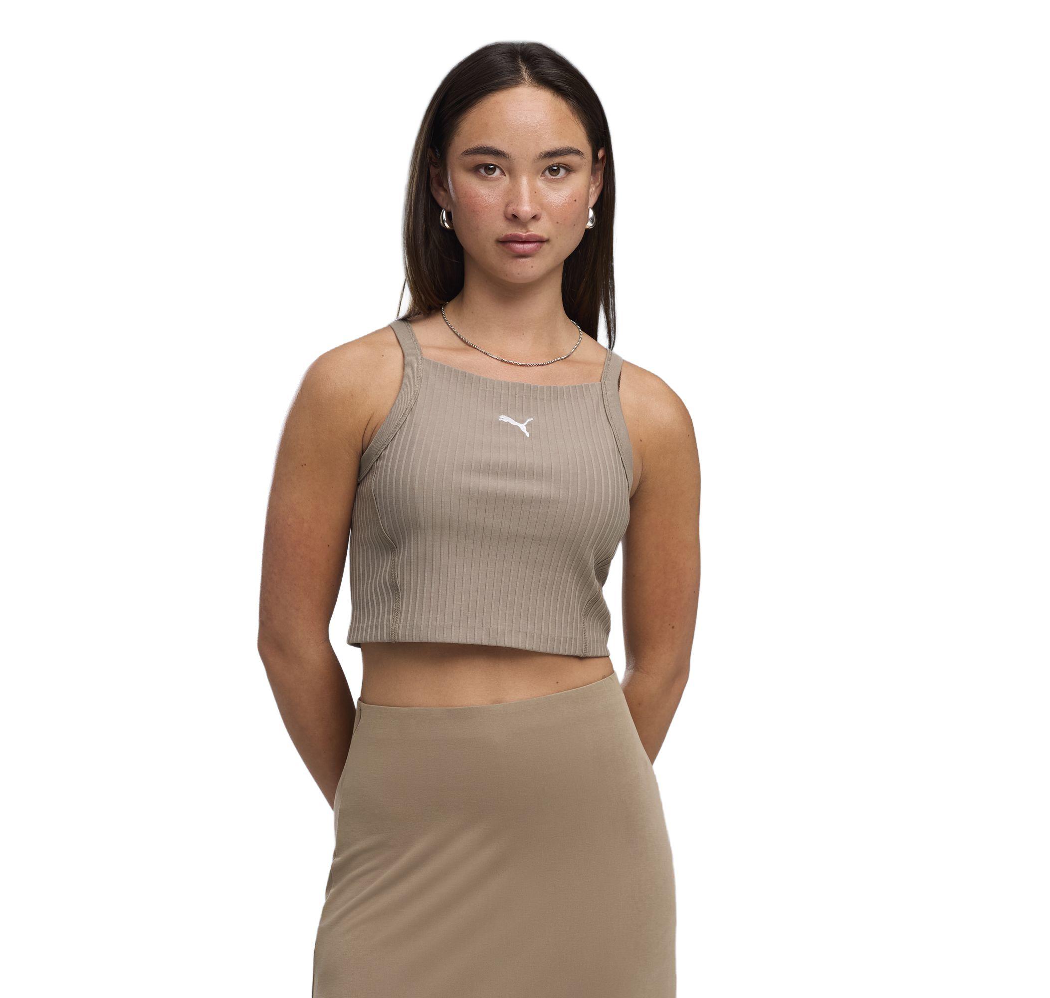 Женская футболка Puma Ess Ribbed Crop Top