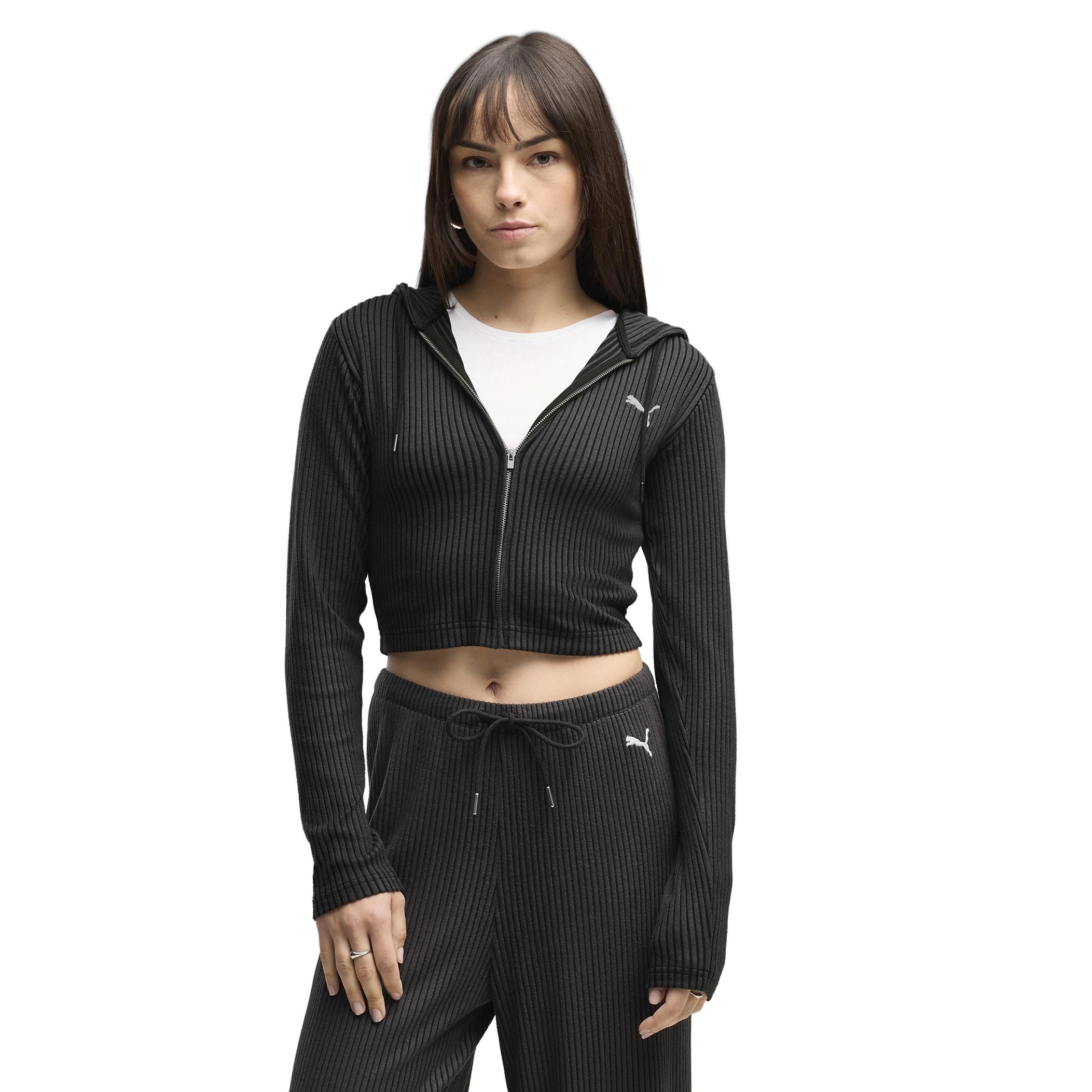Женская куртка Puma Ess Ribbed Hoodie