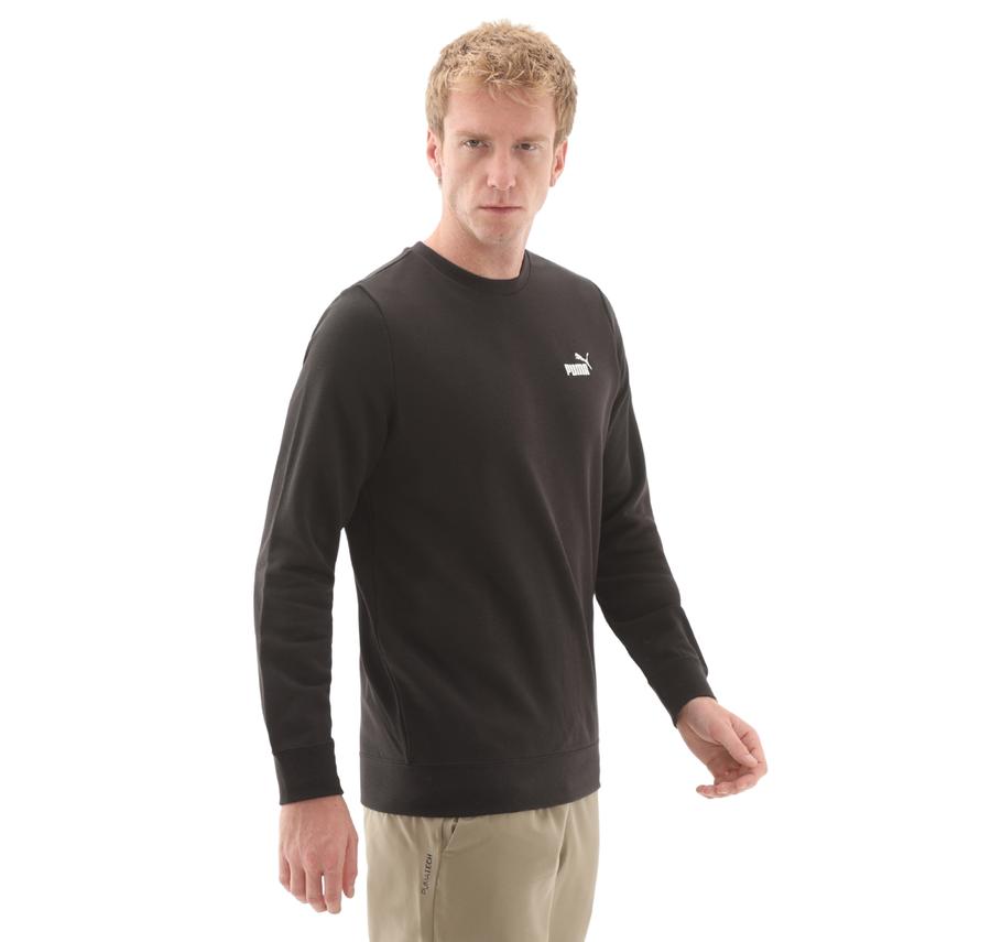 Puma Ess Small No. 1 Logo Crew Erkek Sweatshirt Siyah Puma Ess Small No. 1 Logo Crew Erkek Sweatshirt Siyah