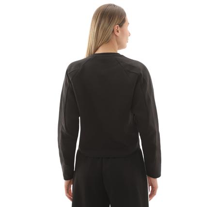 Puma Evostrıpe Comfort Short Crew Kadın Sweatshirt Siyah