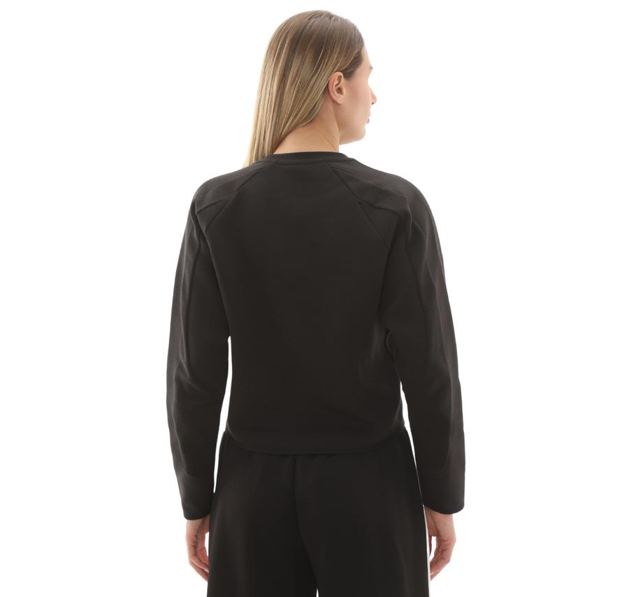 Puma Evostrıpe Comfort Short Crew Kadın Sweatshirt Siyah Puma Evostrıpe Comfort Short Crew Kadın Sweatshirt Siyah