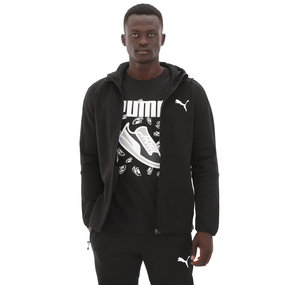 Puma Evostrıpe Core Fz Hoodie Erkek Sweatshirt Siyah