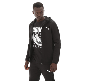 Puma Evostrıpe Core Fz Hoodie Erkek Sweatshirt Siyah