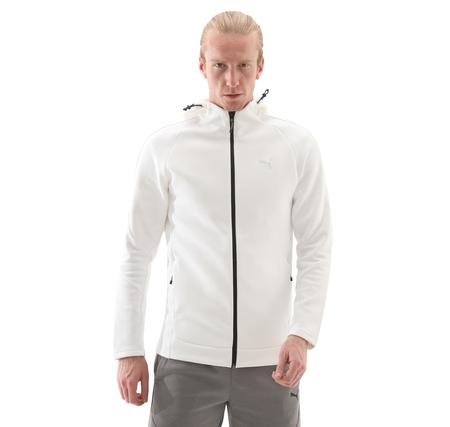 Puma Evostrıpe Full-Zip Hoodie Erkek Ceket Beyaz