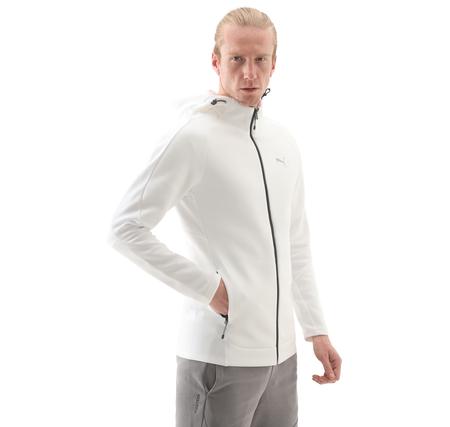 Puma Evostrıpe Full-Zip Hoodie Erkek Ceket Beyaz