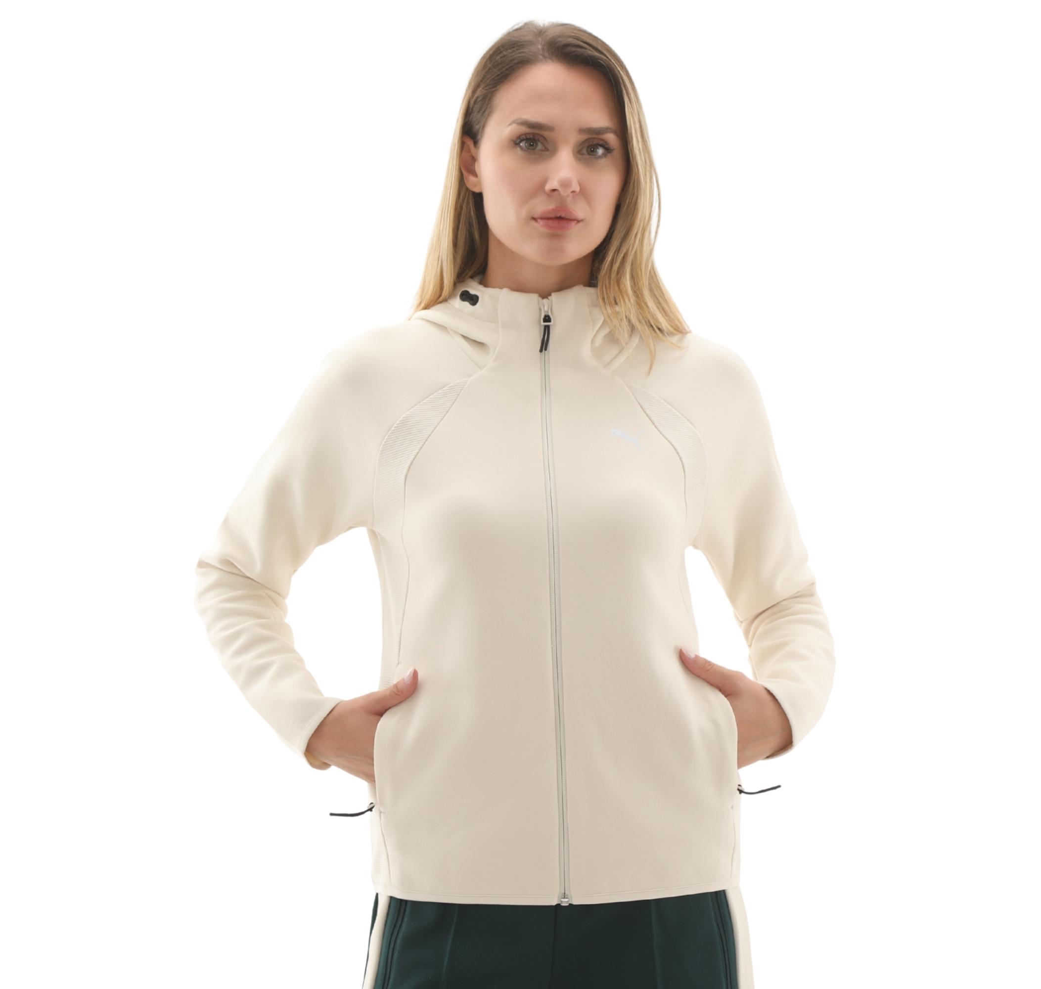 Женская куртка Puma Evostripe Full-Zip Hoodie Krem