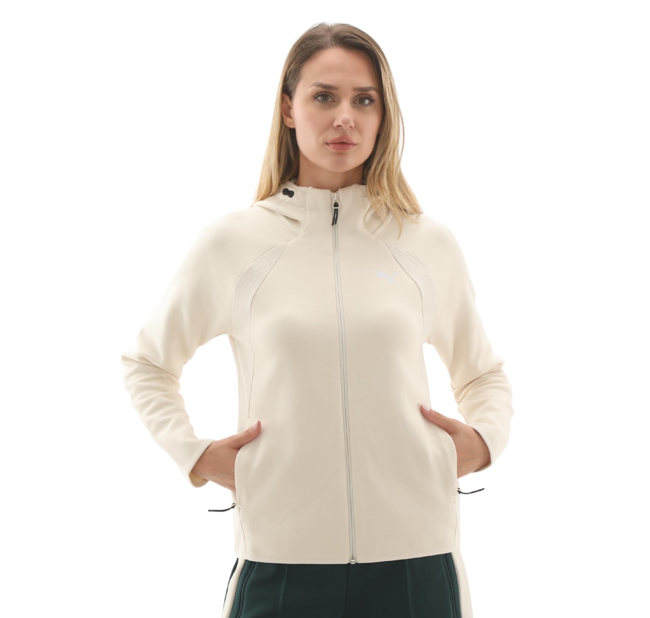 Женская куртка Puma Evostripe Full-Zip Hoodie Krem