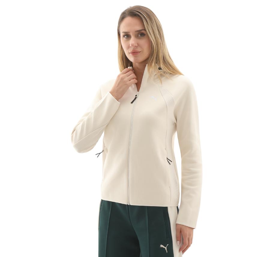 Puma Evostrıpe Full-Zip Hoodie Kadın Ceket Krem Puma Evostrıpe Full-Zip Hoodie Kadın Ceket Krem