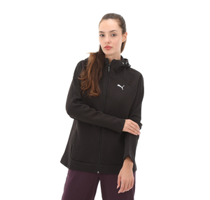 Puma Evostrıpe Full-Zip Hoodie Kadın Yağmurluk-Rüzgarlık Siyah