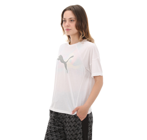 Puma Evostrıpe Graphic Tee Kadın T-Shirt Beyaz