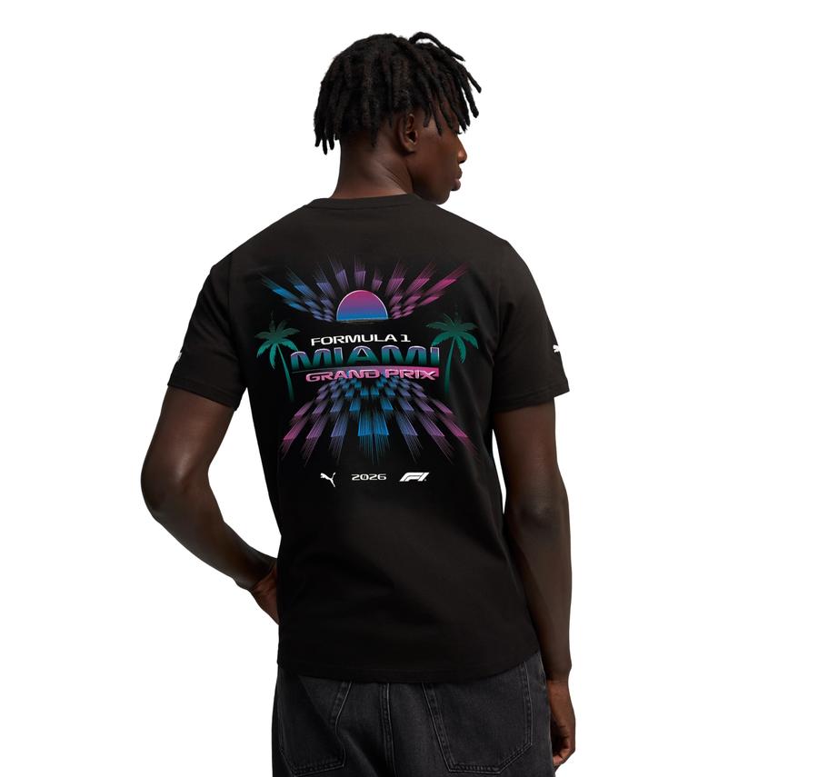 Puma F1 Miami Tee Erkek T-Shirt Siyah Puma F1 Miami Tee Erkek T-Shirt Siyah