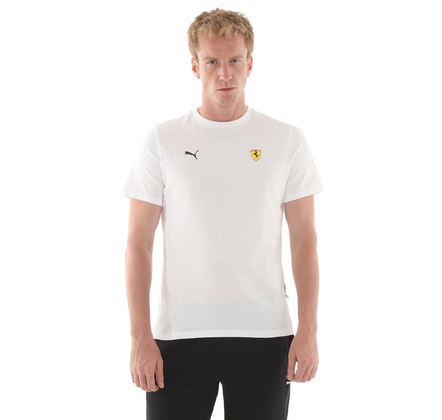 Puma Ferrari Sportswear Car G Tee Erkek T-Shirt Beyaz Puma Ferrari Sportswear Car G Tee Erkek T-Shirt Beyaz