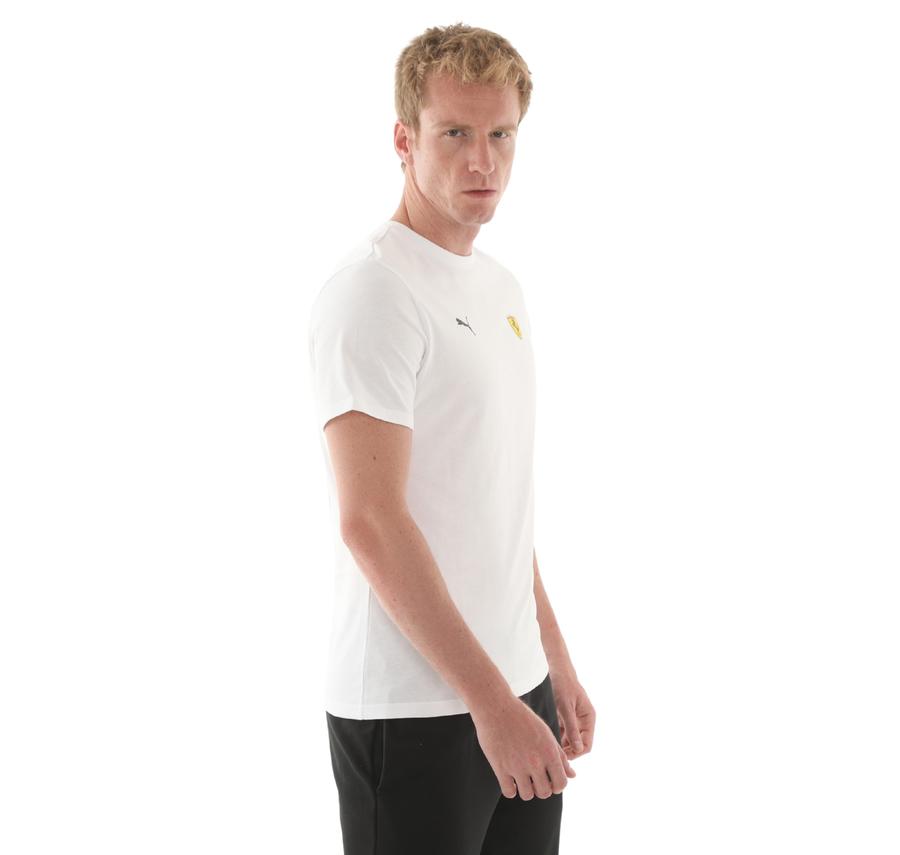Puma Ferrari Sportswear Car G Tee Erkek T-Shirt Beyaz Puma Ferrari Sportswear Car G Tee Erkek T-Shirt Beyaz