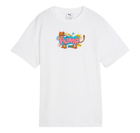Puma Graphıc Tee Çocuk T-Shirt Beyaz