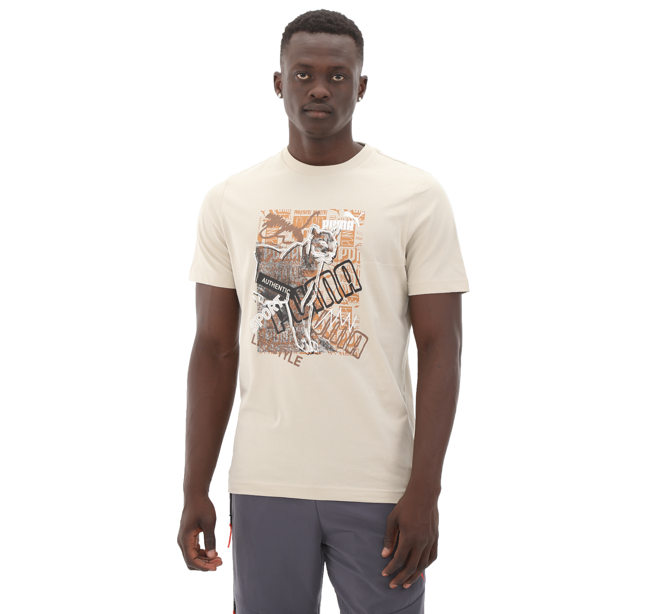 Мужская футболка Puma Graphics Photoprint Tee Krem