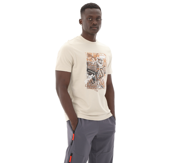 Puma Graphıcs Photoprint Tee Erkek T-Shirt Krem Puma Graphıcs Photoprint Tee Erkek T-Shirt Krem