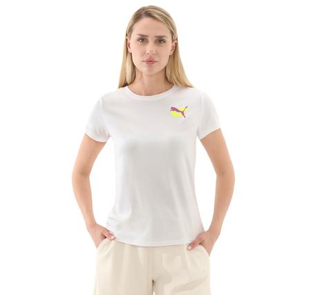 Puma Graphıcs Runnıng Illustratıo Kadın T-Shirt Beyaz Puma Graphıcs Runnıng Illustratıo Kadın T-Shirt Beyaz