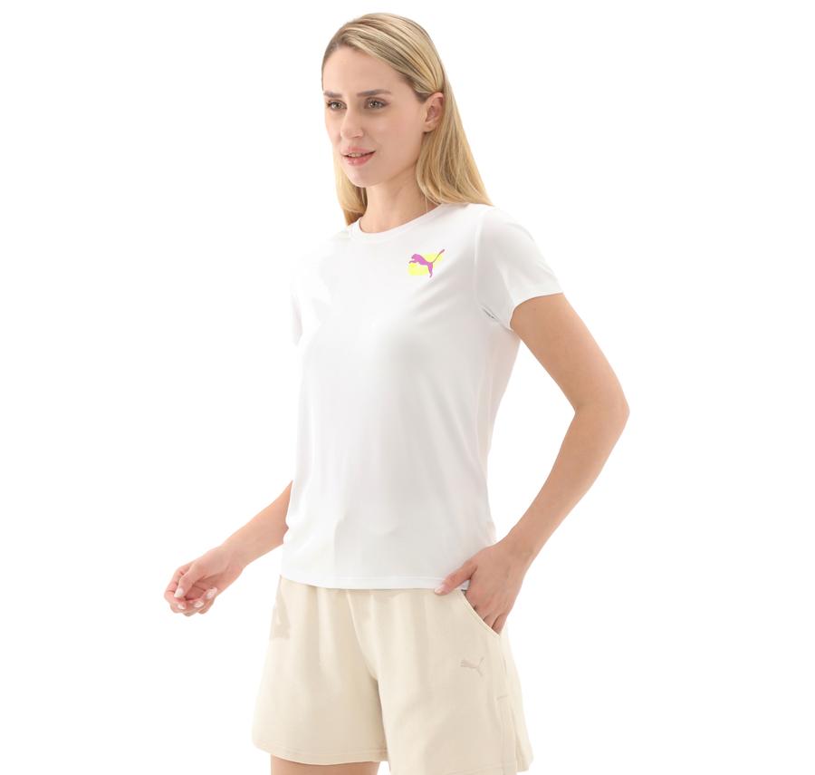 Puma Graphıcs Runnıng Illustratıo Kadın T-Shirt Beyaz Puma Graphıcs Runnıng Illustratıo Kadın T-Shirt Beyaz