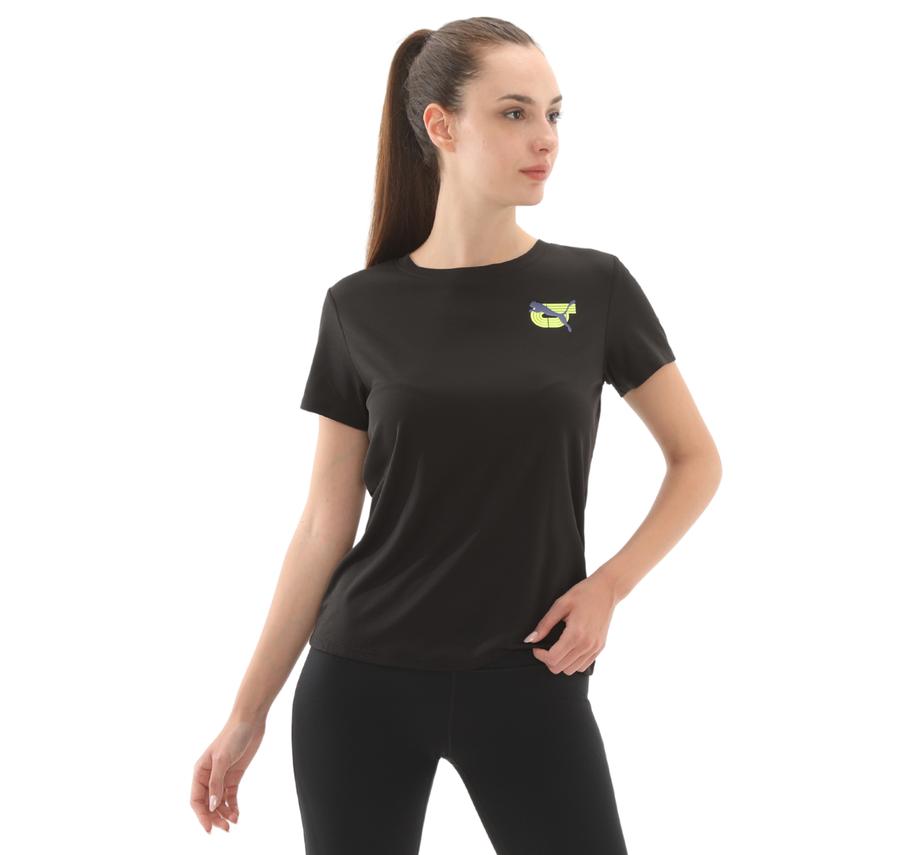 Puma Graphıcs Runnıng Illustratıo Kadın T-Shirt Siyah Puma Graphıcs Runnıng Illustratıo Kadın T-Shirt Siyah