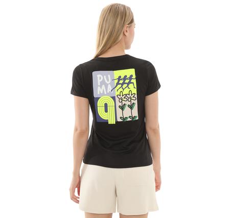 Puma Graphıcs Runnıng Illustratıo Kadın T-Shirt Siyah