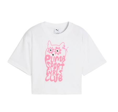 Puma Graphics Short Length Tee Iı Çocuk T-Shirt Beyaz