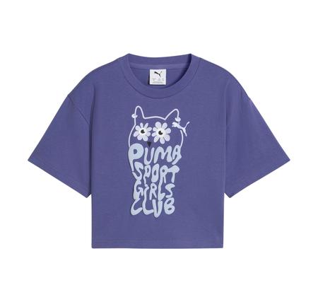 Puma Graphics Short Length Tee Iı Çocuk T-Shirt Mor