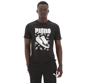Puma Graphıcs Sneaker Tee Erkek T-Shirt Siyah