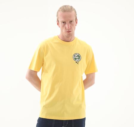 Puma Graphıcs Super Puma Tee Erkek T-Shirt Sarı