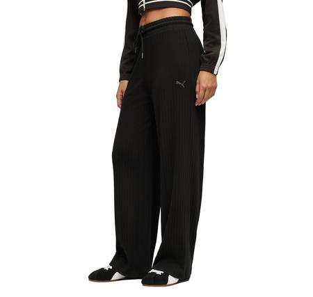 Puma Her Comfort High-Waist Wide Kadın Eşofman Altı Siyah