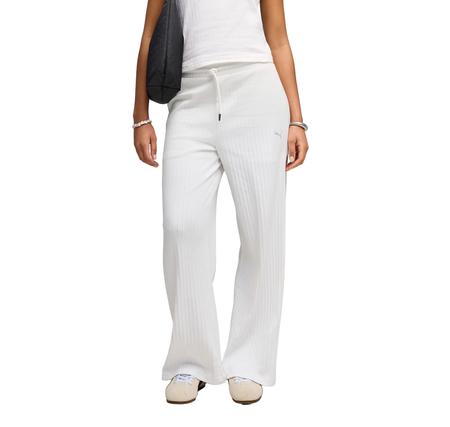 Puma Her Comfort High-Waist Wide Kadın Eşofman Altı Beyaz