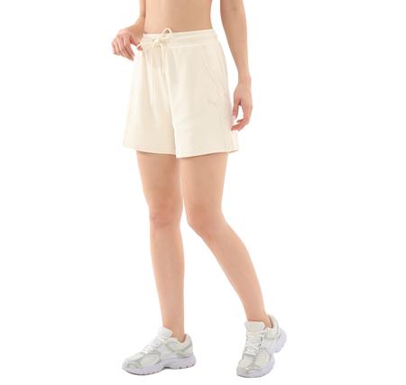 Puma Her High-Waist Shorts Kadın Şort Ve Kapri Krem