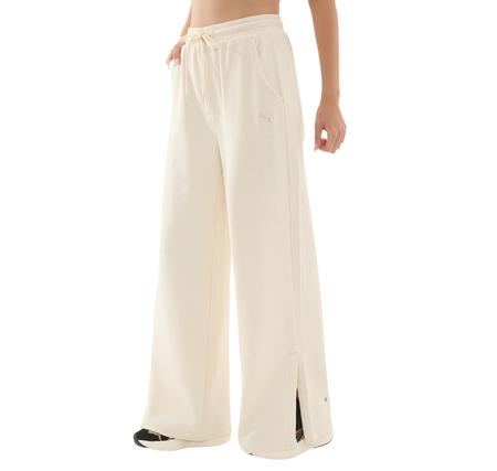 Puma Her High-Waist Straight Pant Kadın Eşofman Altı Beyaz