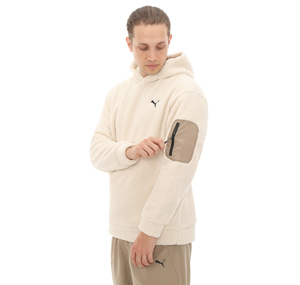 Puma Open Road Winterized Hoodie Erkek Sweatshirt Krem