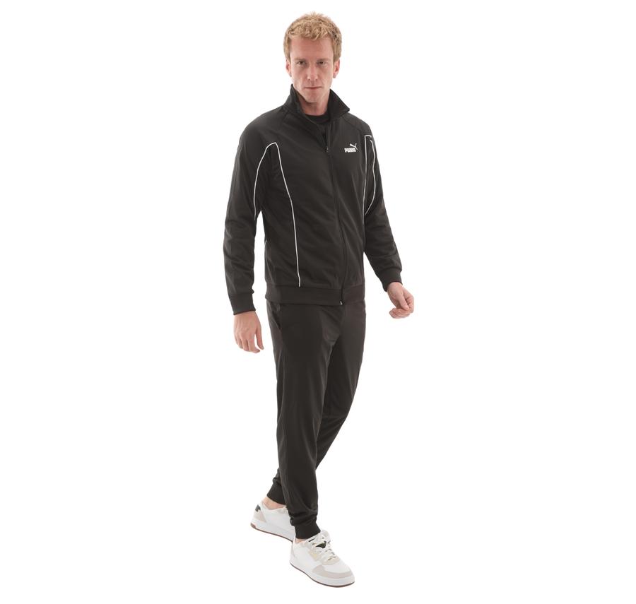 Puma Poly Piping Suit Erkek Eşofman Takımı Siyah Puma Poly Piping Suit Erkek Eşofman Takımı Siyah