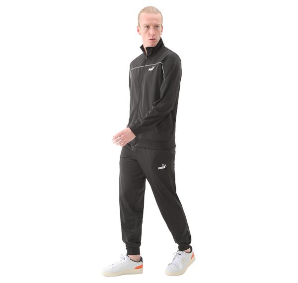 Puma Poly Piping Suit Erkek Eşofman Takımı Siyah Puma Poly Piping Suit Erkek Eşofman Takımı Siyah