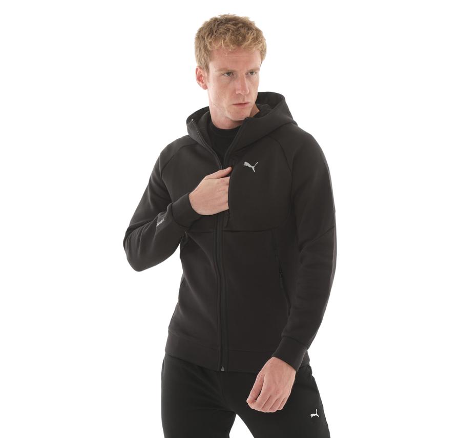 Puma Pumatech Full-Zip Hoodie Erkek Ceket Siyah Puma Pumatech Full-Zip Hoodie Erkek Ceket Siyah