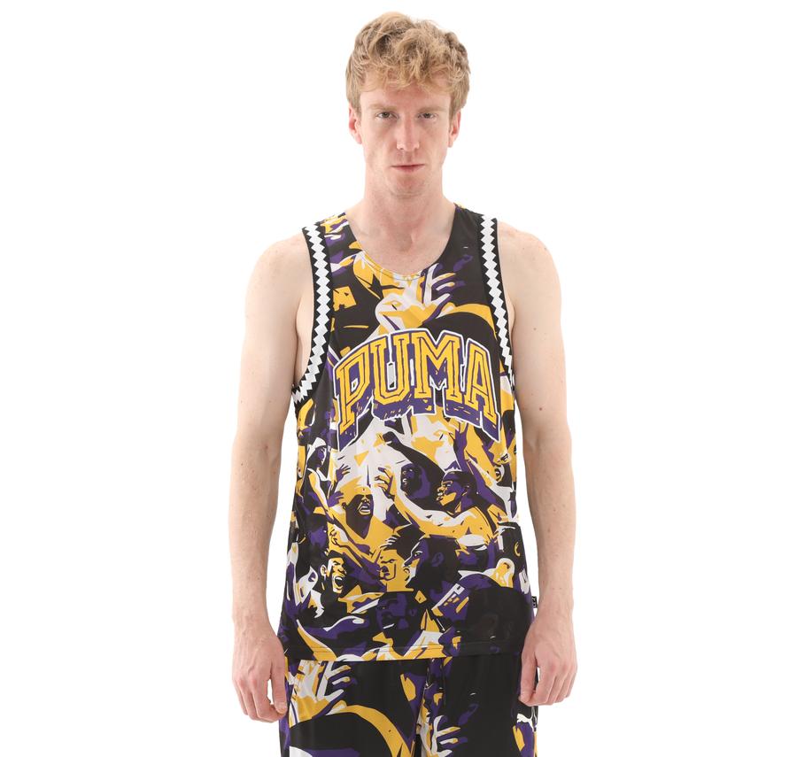 Puma Rival Rage Aop Mesh Tank Erkek T-Shirt Siyah Puma Rival Rage Aop Mesh Tank Erkek T-Shirt Siyah