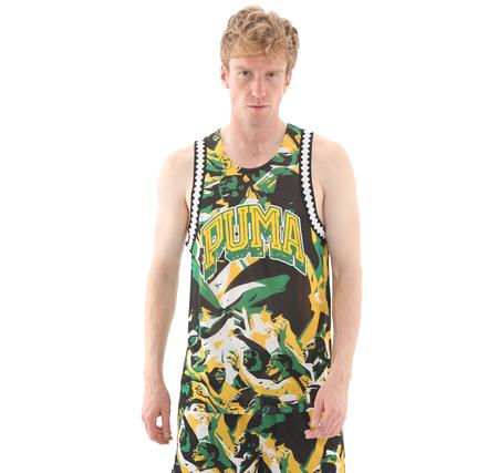 Puma Rival Rage Aop Mesh Tank Erkek T-Shirt Siyah